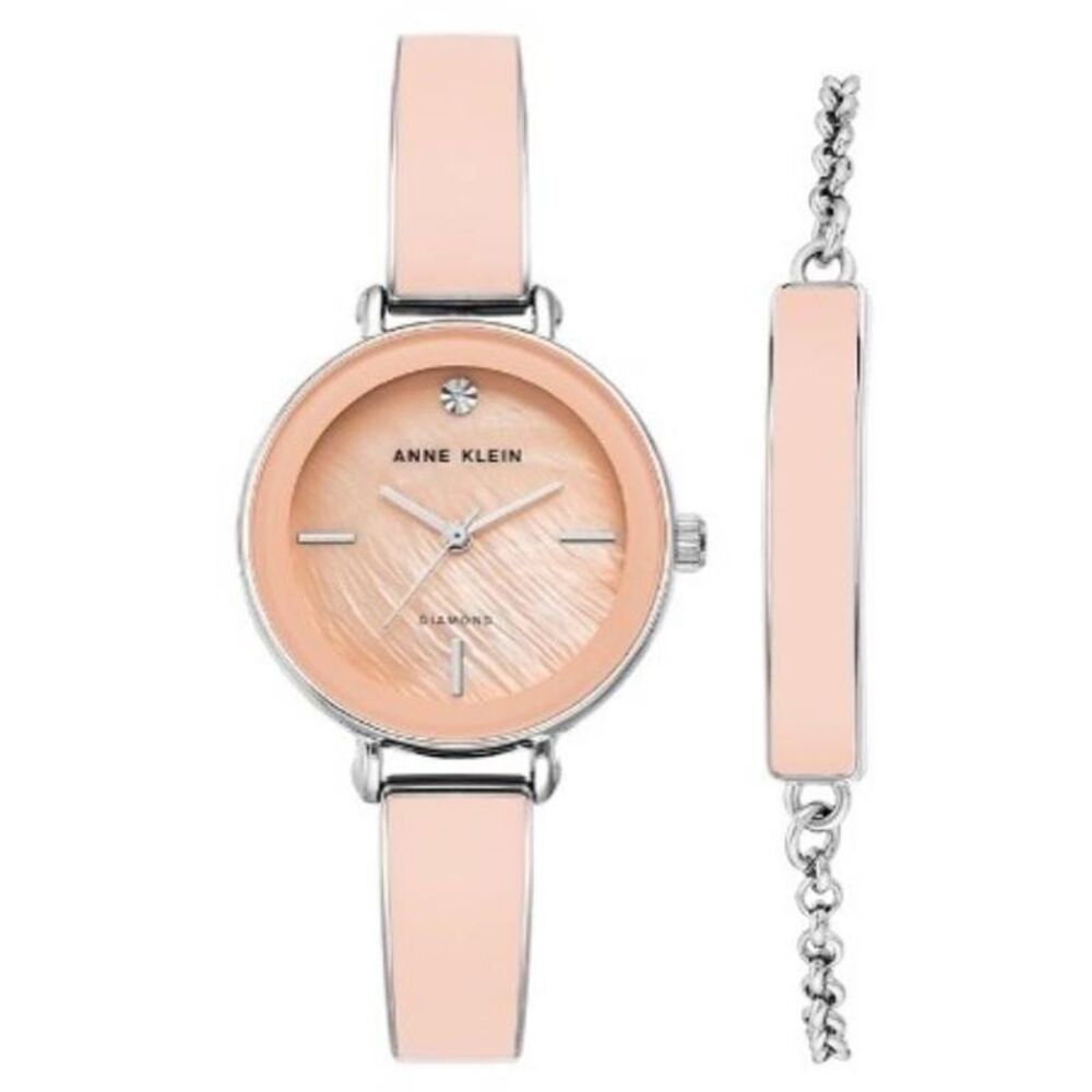 Anne Klein Pink Ladies Watch and Bracelet AK-3621PKST